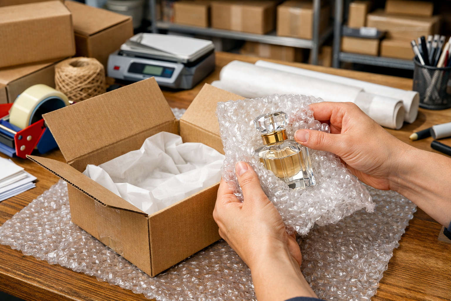 Cekim icin dikkatli urun paketleme ve gonderim